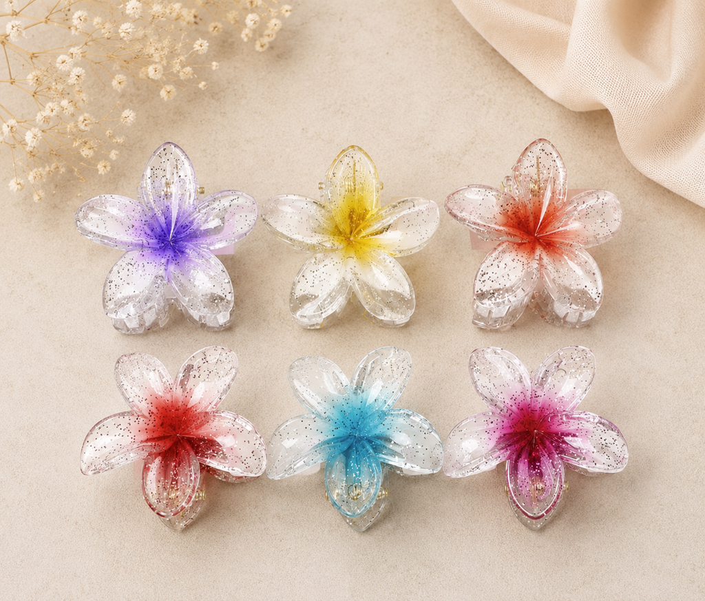 5-Pack Mixed Colours Claw Clip Bundle - Sujify