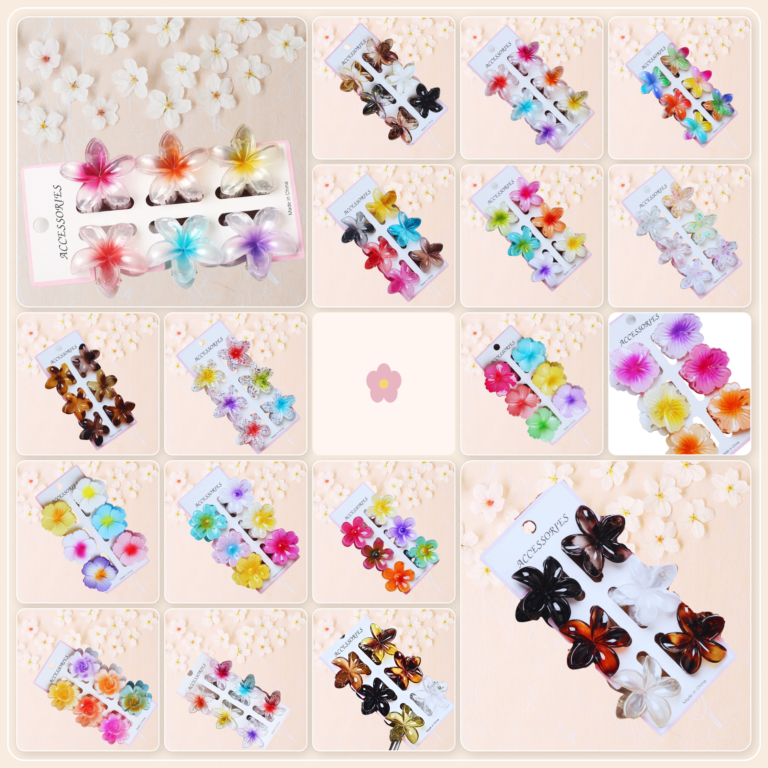 Pastel Claw Clip Set - Trio Collection for Effortless Style - Sujify