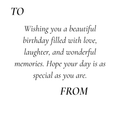 Floral Happy Birthday Card - Beautiful Birthday Wishes - 6x6
