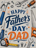 Personalised Dad Tools - Father's Day Card