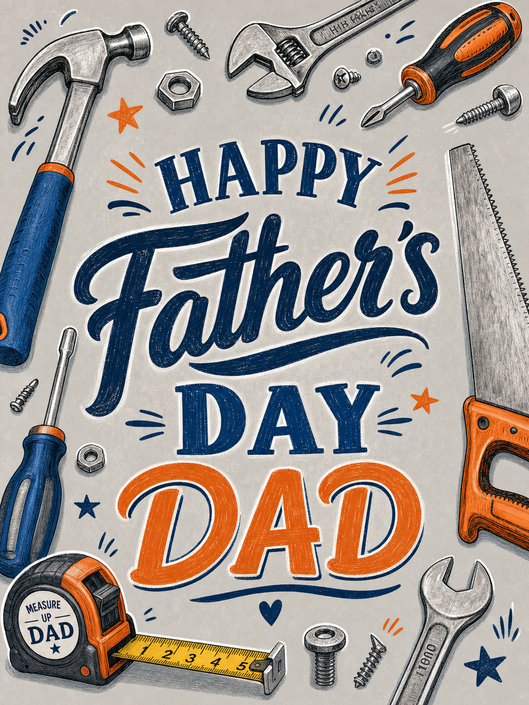 Personalised Dad Tools - Father's Day Card