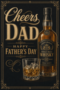 Vintage Whisky Father's Day Card - Personalised for Whisky Lovers | UK