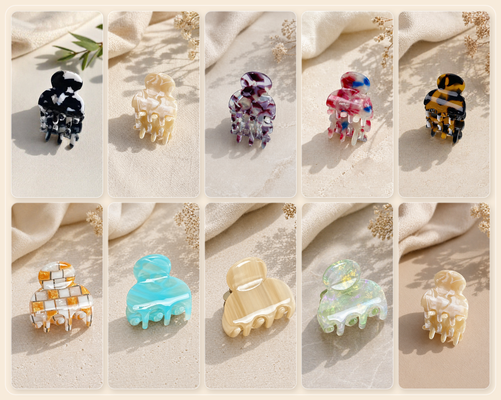 Marble Stone Claw Clip - Sujify