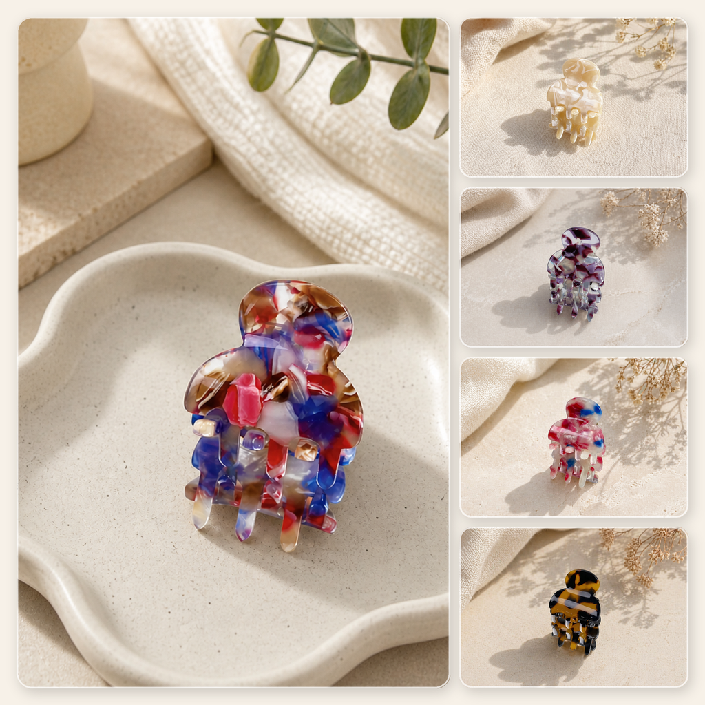 Pastel Claw Clip Set - Trio Collection for Effortless Style - Sujify